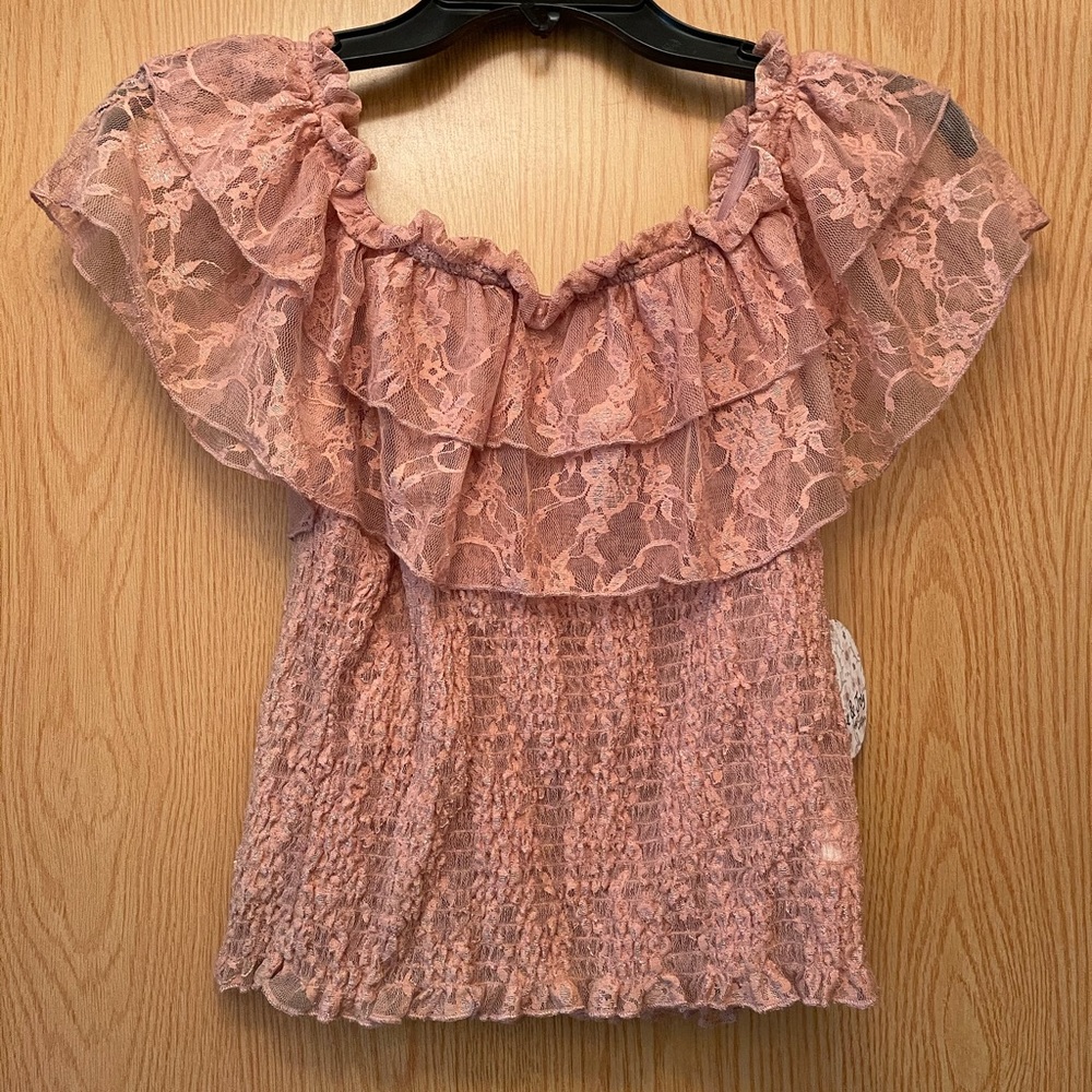 Taupe color off shoulder blouse